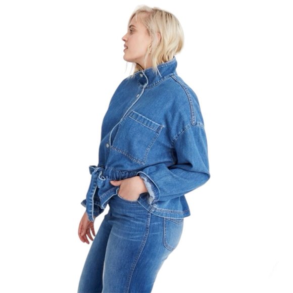 Madewell Denim Southlake Military Jacket Size XXS Casual - Picture 10 of 14